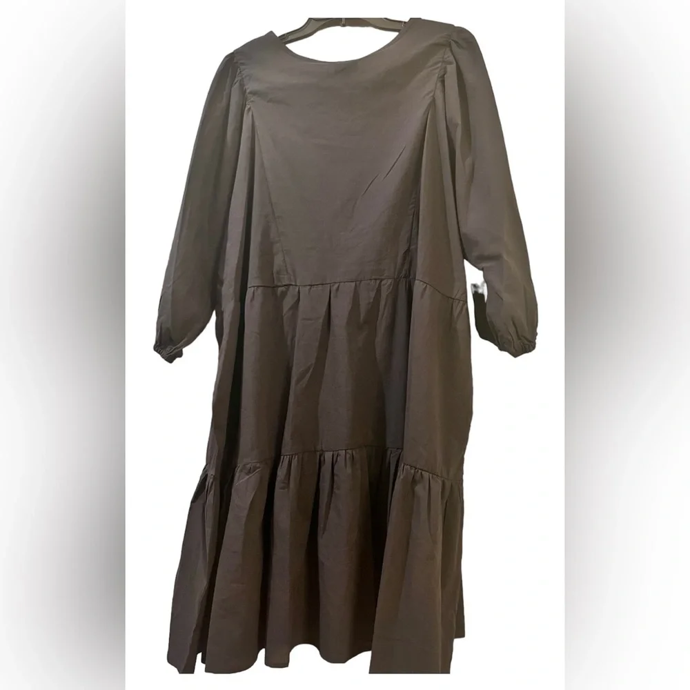 NWT 3/4 sleeve, tie front dress - Picture 4 of 4